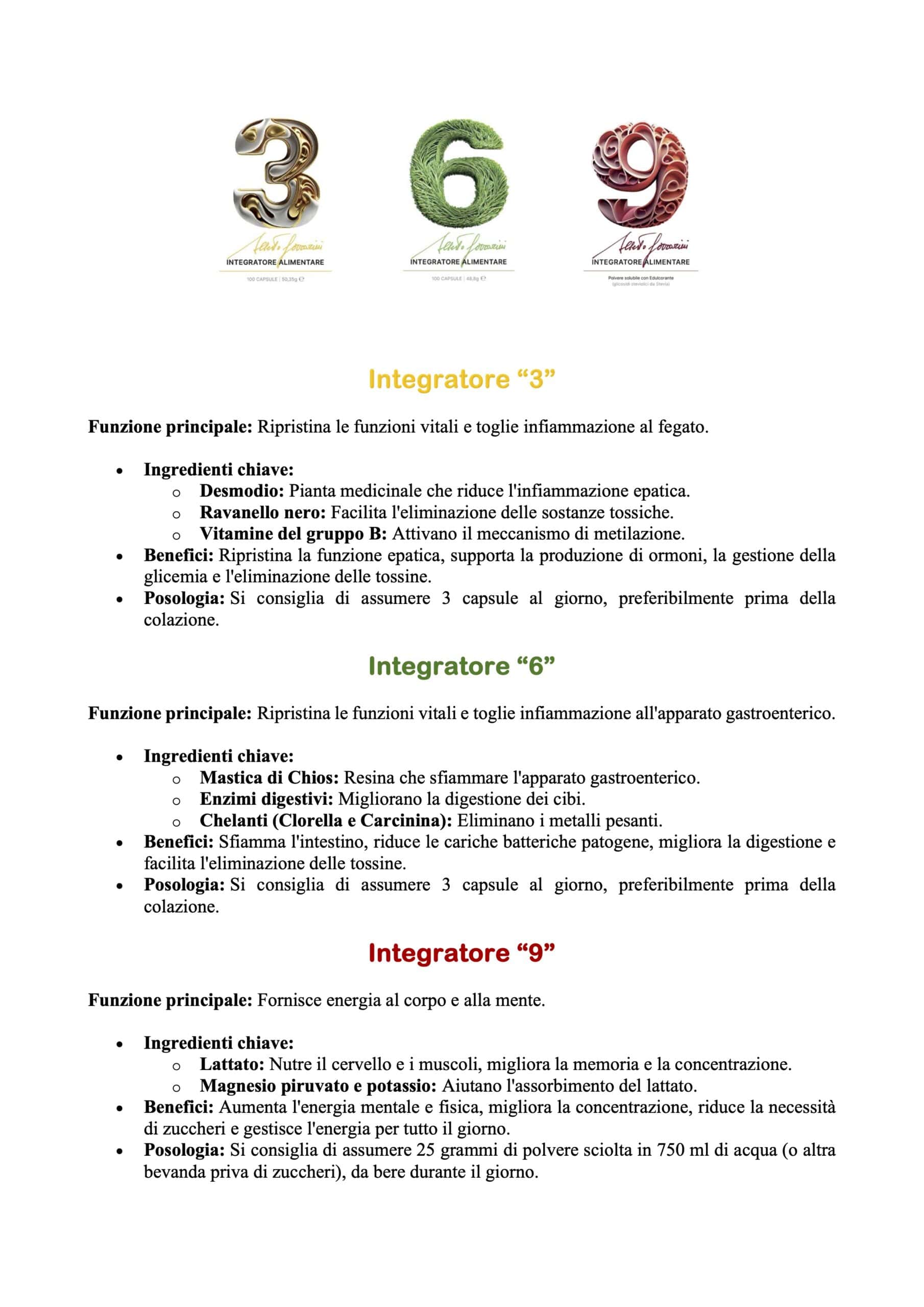 Integratore "3" – CONSEGNA DA META’ SETTEMBRE